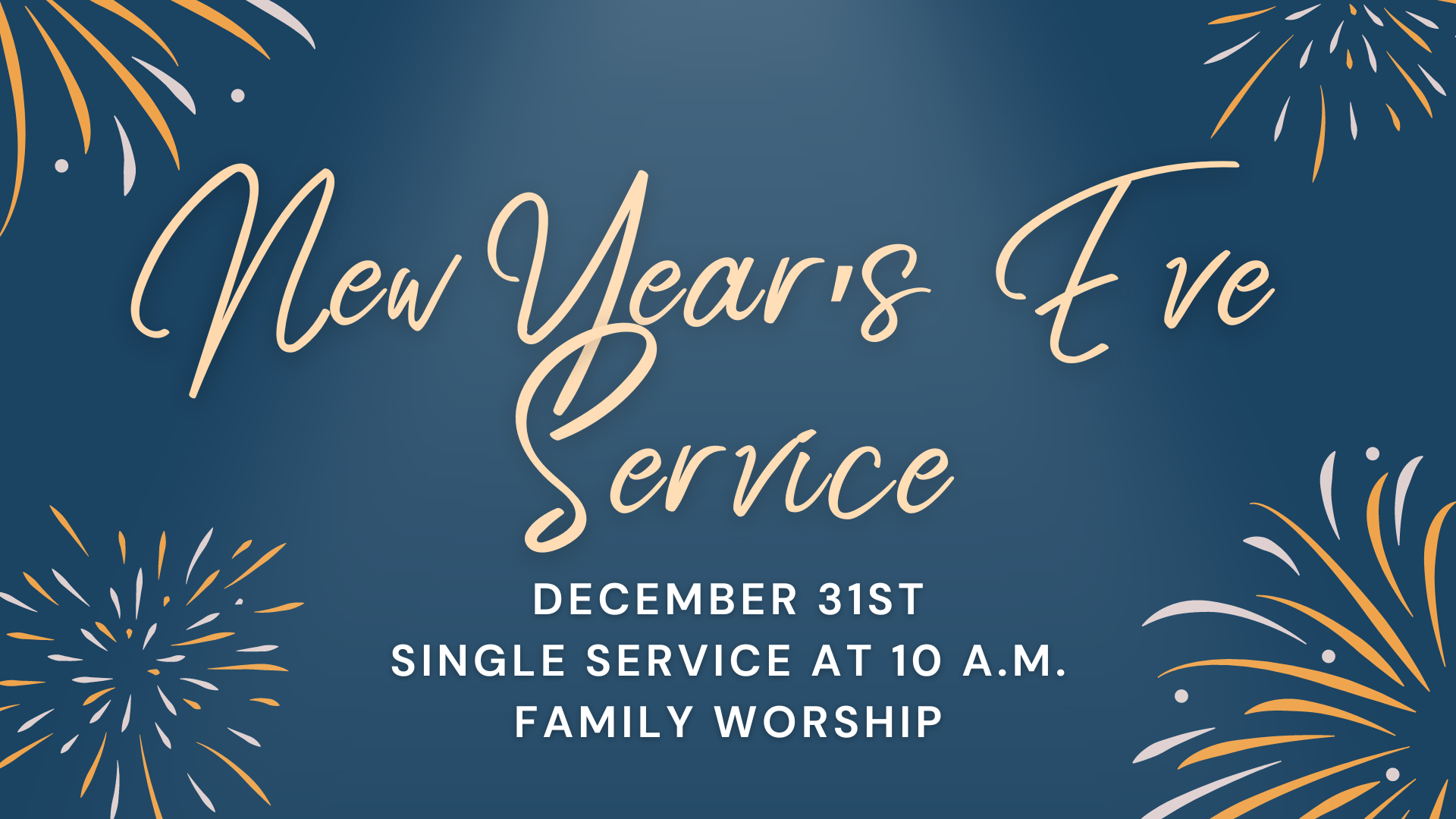 New Year’s Eve Service: The Purpose of Life