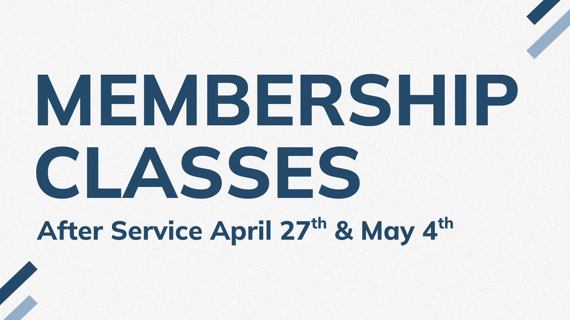Membership Classes