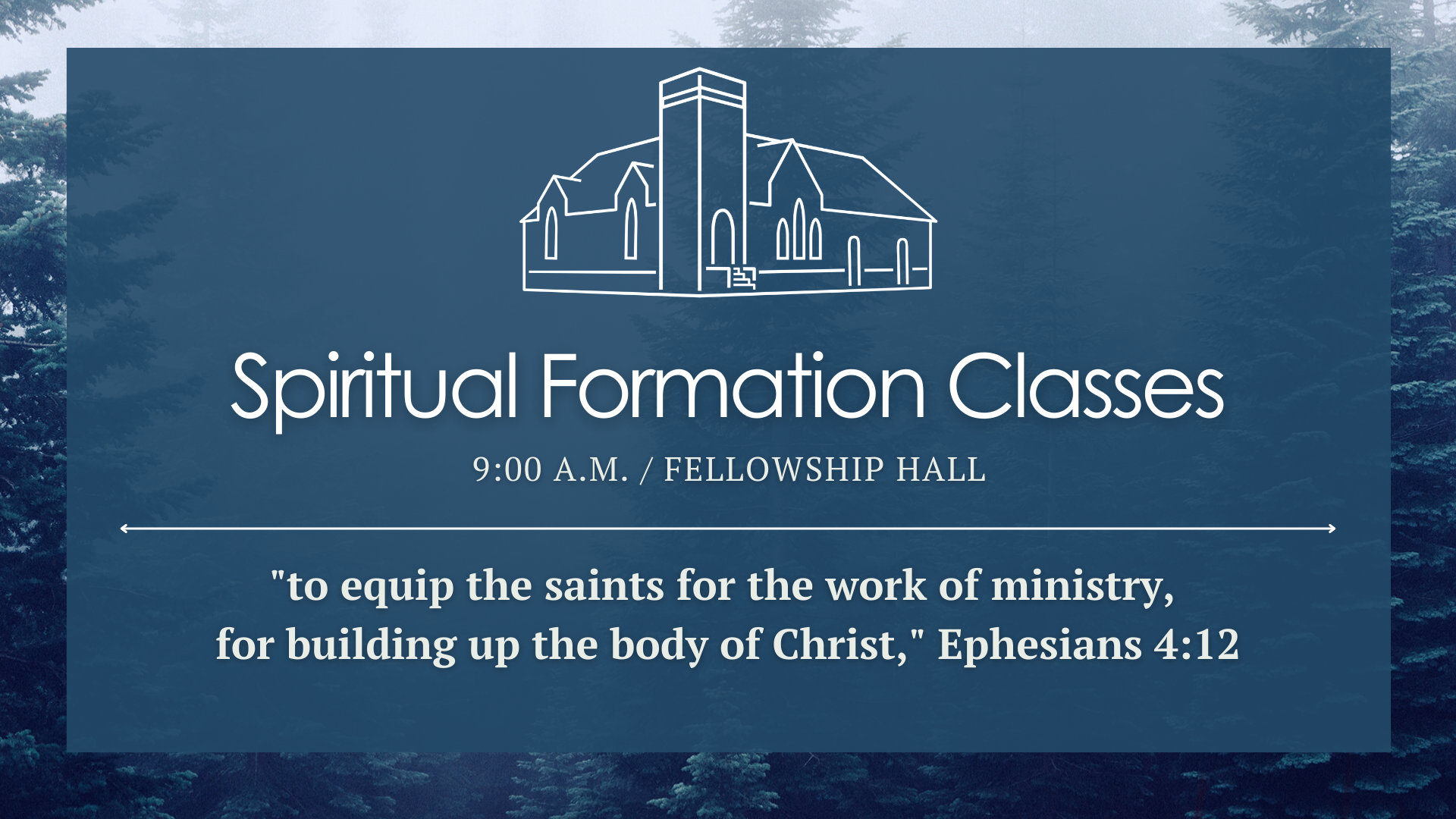 Spiritual Formation Class 1: A Christian Ethic